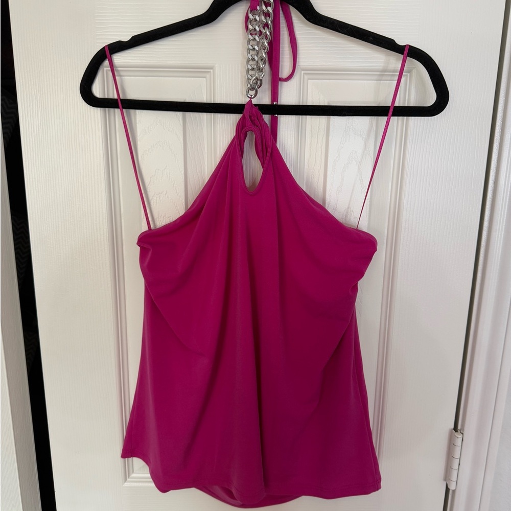 Michael Kors Halter Top with Chain Detail